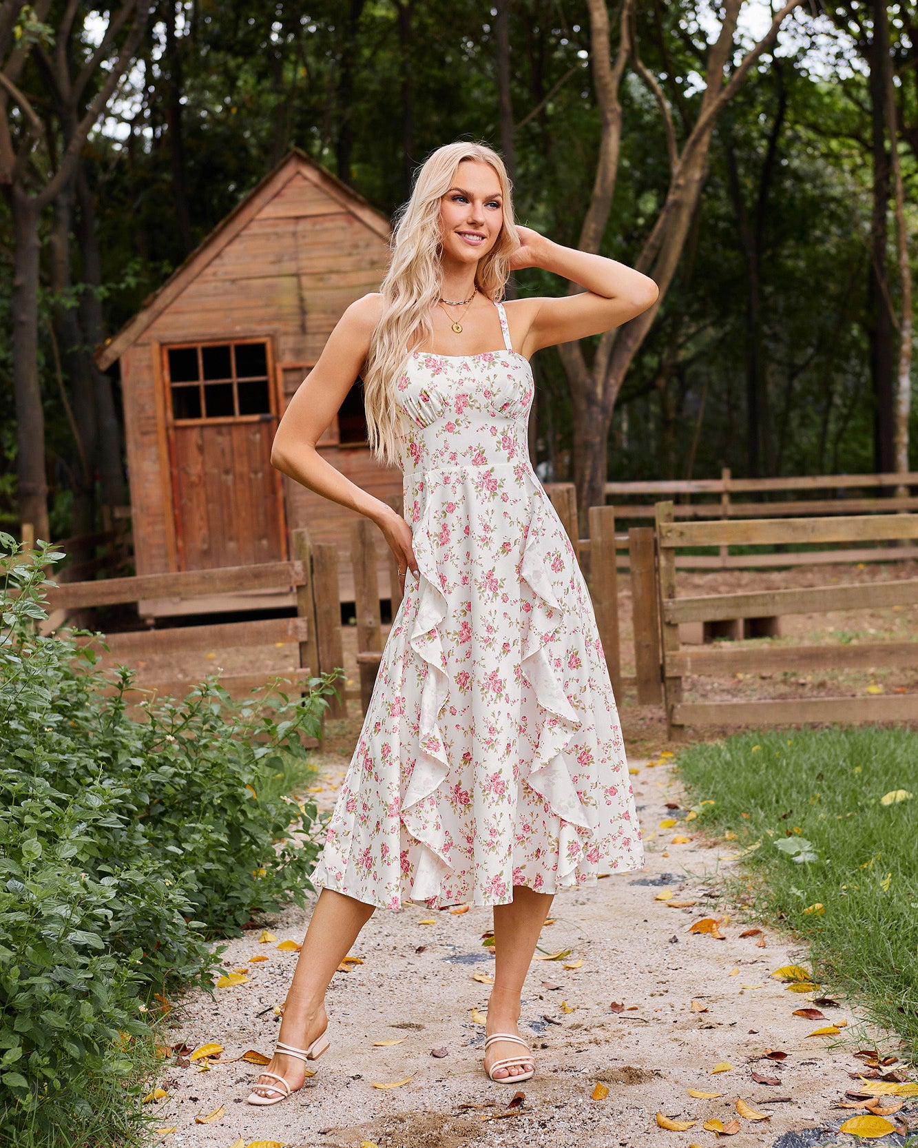 belle poque Sun Dresses for Women 2025 Boho Midi Fairy Wedding Guest Dresses