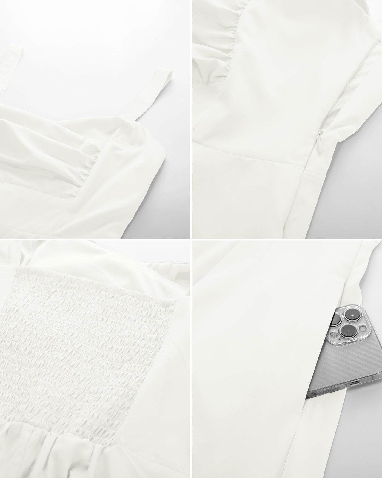 belle poque Vintage 1950s Cocktail Dress Ruched Slit A Line Swing Dress with Pockets