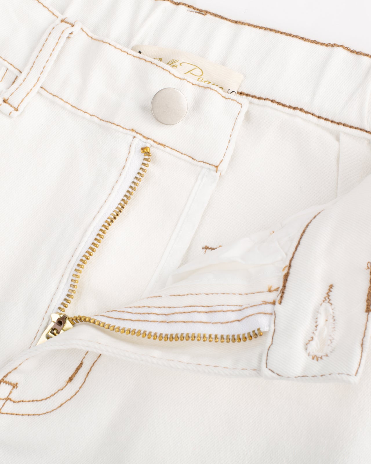 belle poque Multi-Pocket Jean Skirt Elastic High Waist Raw Hem Midi A-Line Skirt