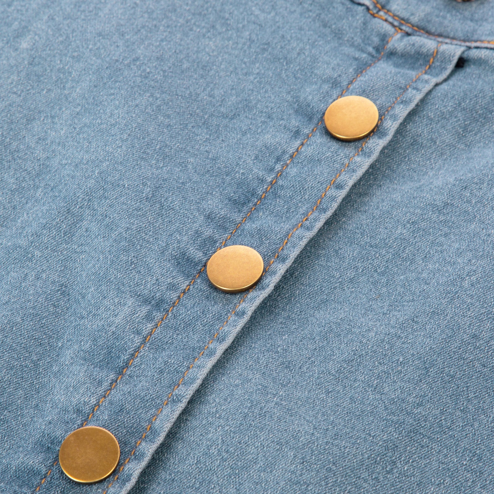 belle poque Jean Skirt with Belt Elastic High Waist A-Line Midi Skirt