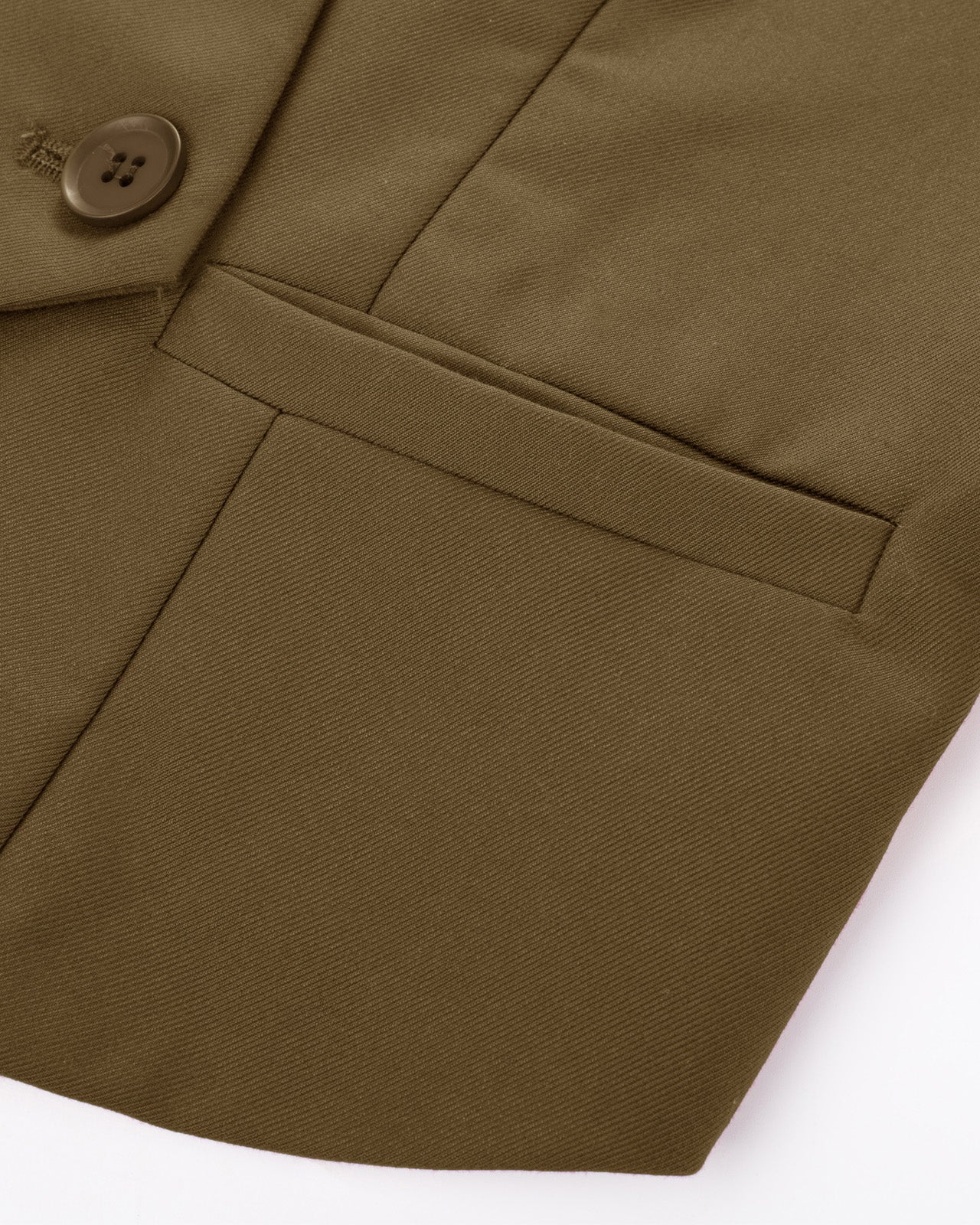 belle poque Vintage Oblique Placket Vest Coat V-Neck Handkerchief Hem Waistcoat