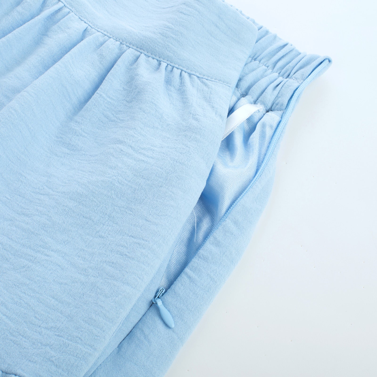 belle poque Women Vintage Tiered Swing Skirt Elastic Waist Ruffled Hem Mid-Calf Skirt