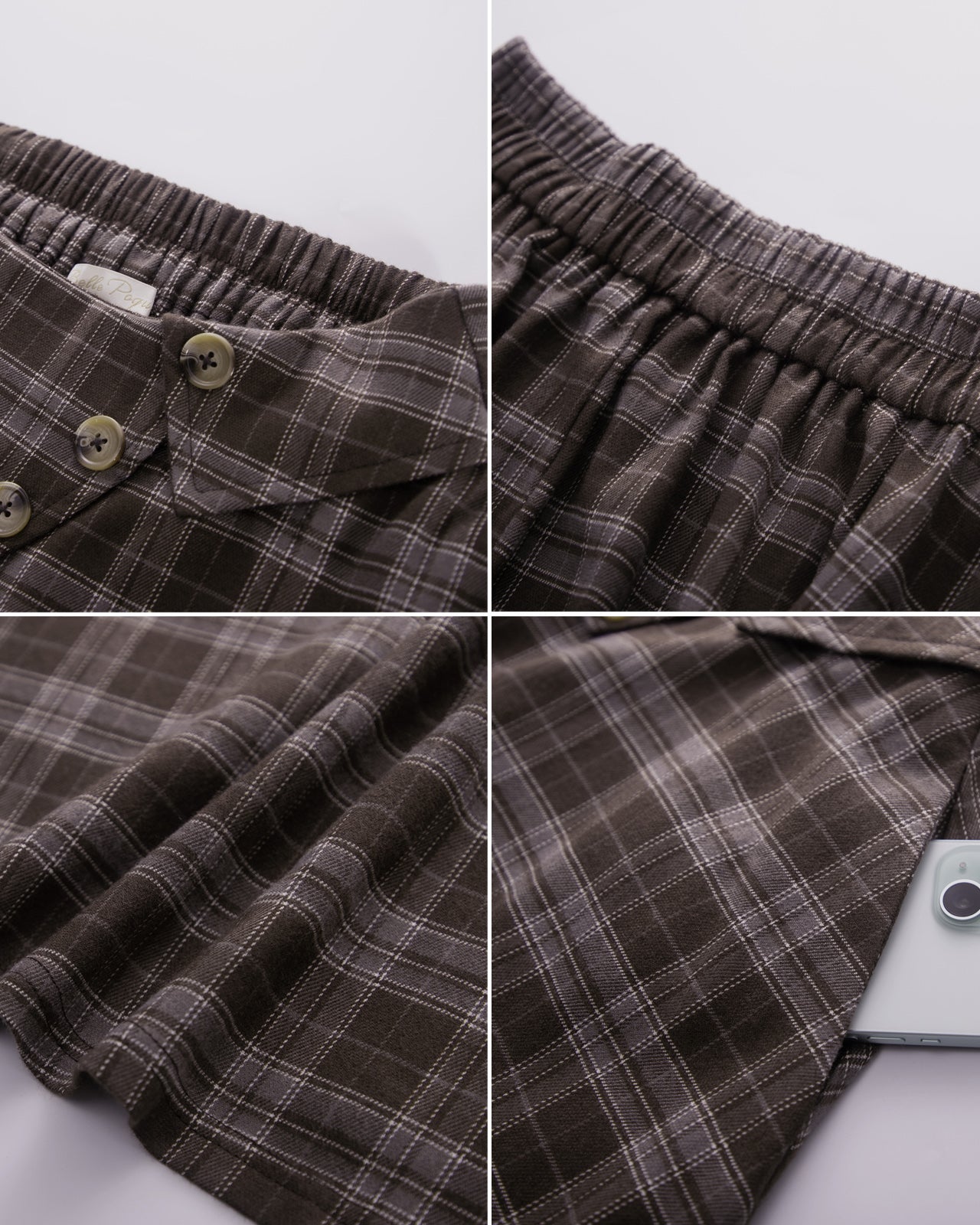 belle poque Vintage A-Line Skirt High Waisted Midi Skirt with Pockets & Buttons