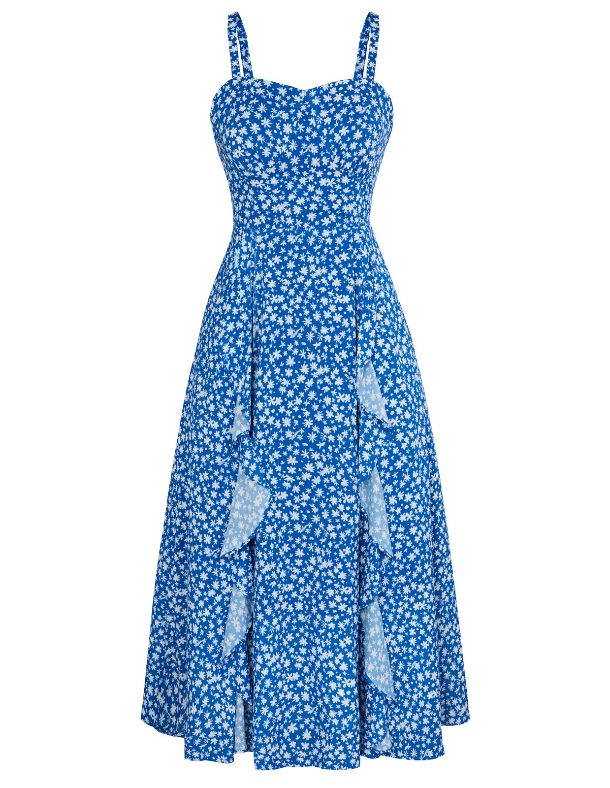 belle poque Sun Slip Dresses for Women Boho Maxi Dresses Casual Spaghetti Ruffle Dress