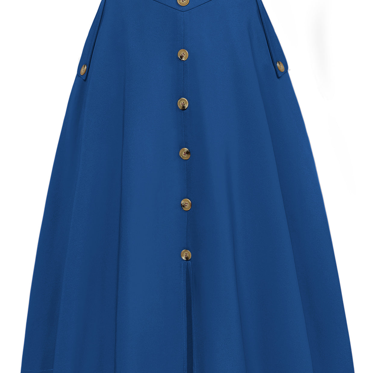 belle poque Vintage A-Line Skirt Midi Skirt Casual Skirt High Waisted Midi Party Skirt Basic A-Line Skirt Dark blue