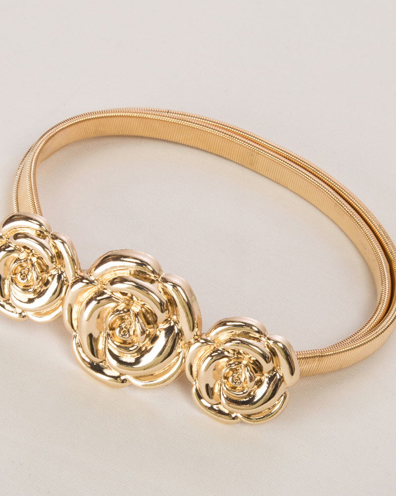 belle poque Skinny Punk Elastic Alloy Belt