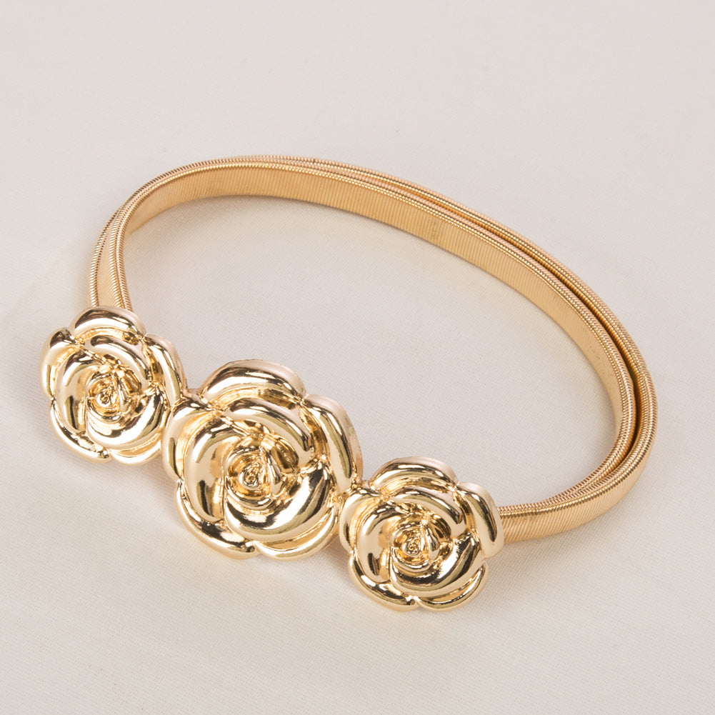 belle poque Skinny Punk Elastic Alloy Belt