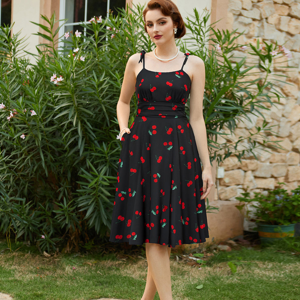 belle poque 2026 Summer Dresses for Women Midi Sun Dress Cute Date Casual Dress with Pockets