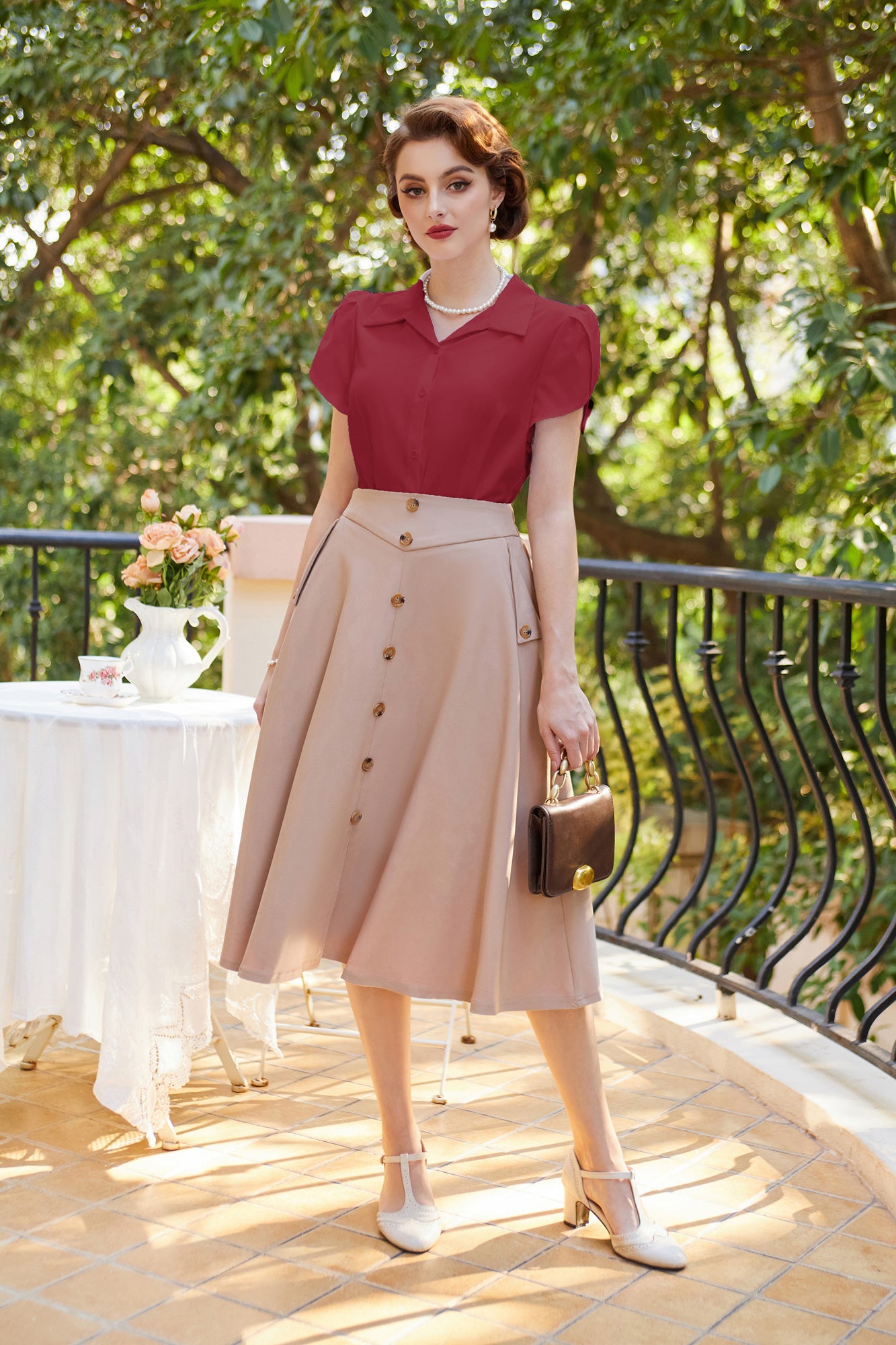 belle poque Business Casual Shirts Tops Summer Button Blouse for Women