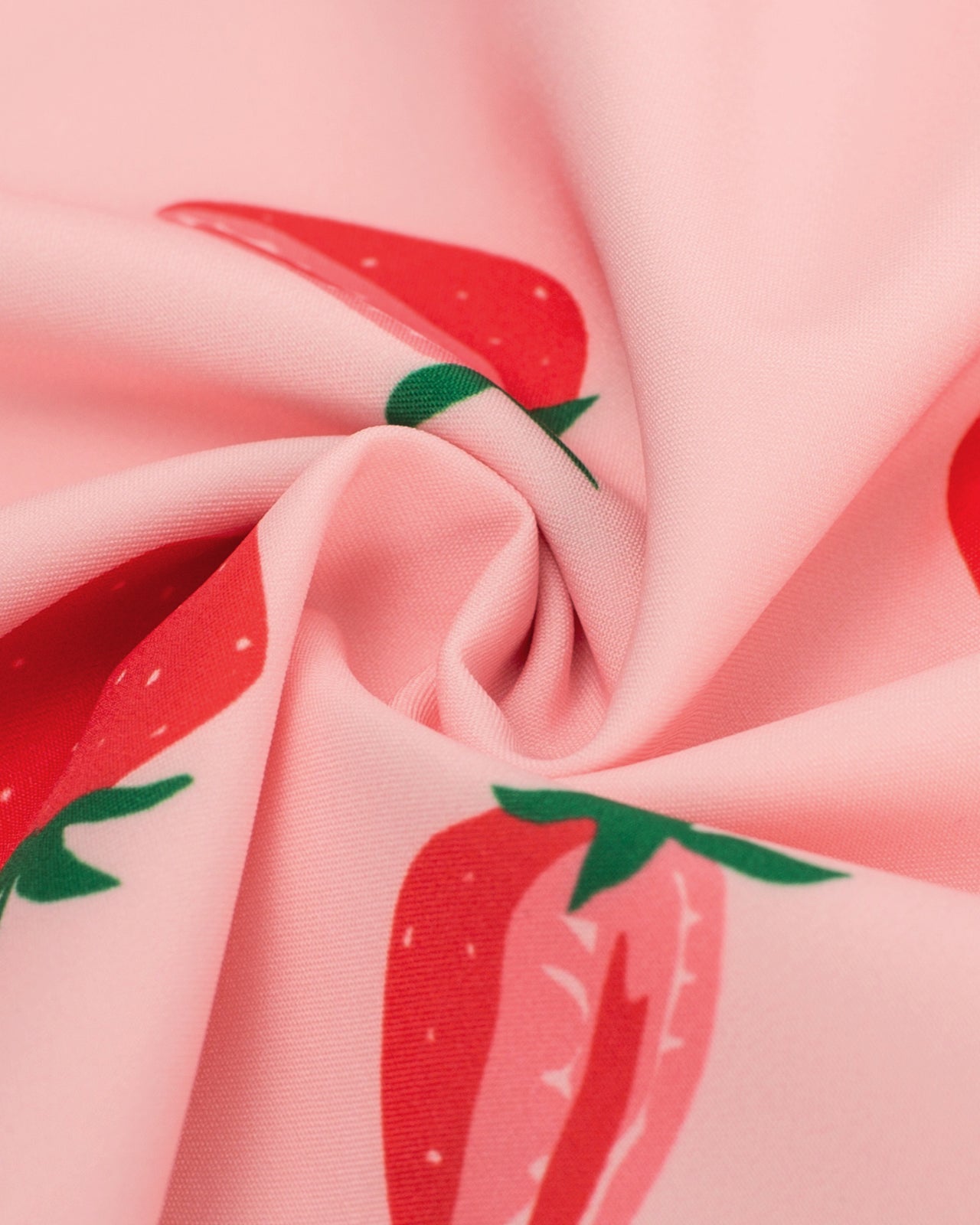 belle poque Vintage Strawberry Patterns Front Slit Dress Puffed Short Sleeve Sweetheart Neck Dress