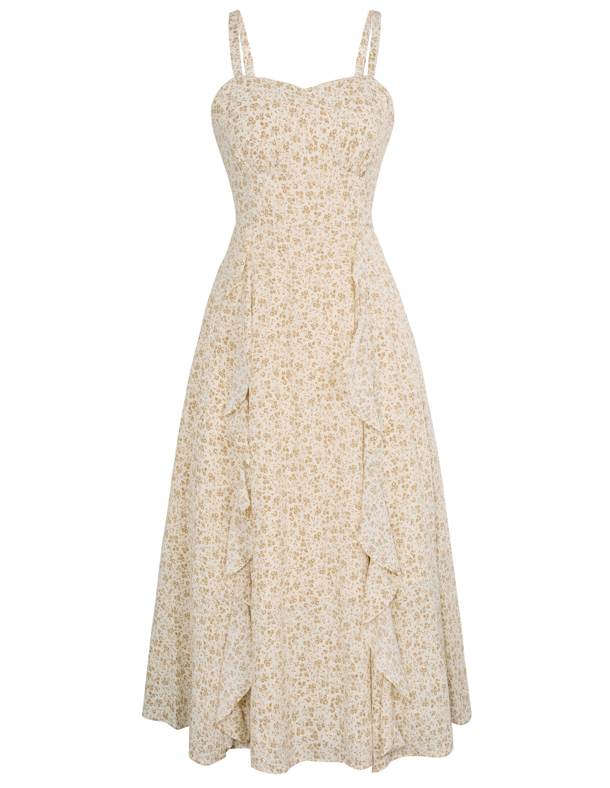 belle poque Sun Slip Dresses for Women Boho Maxi Dresses Casual Spaghetti Ruffle Dress