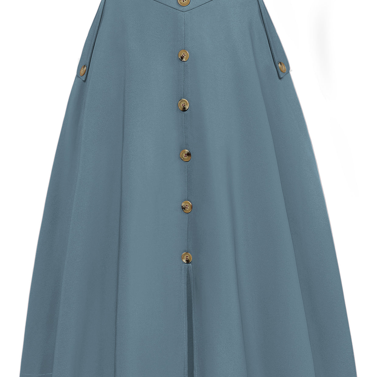 belle poque Vintage A-Line Skirt Midi Skirt Casual Skirt High Waisted Midi Party Skirt Basic A-Line Skirt Blue grey