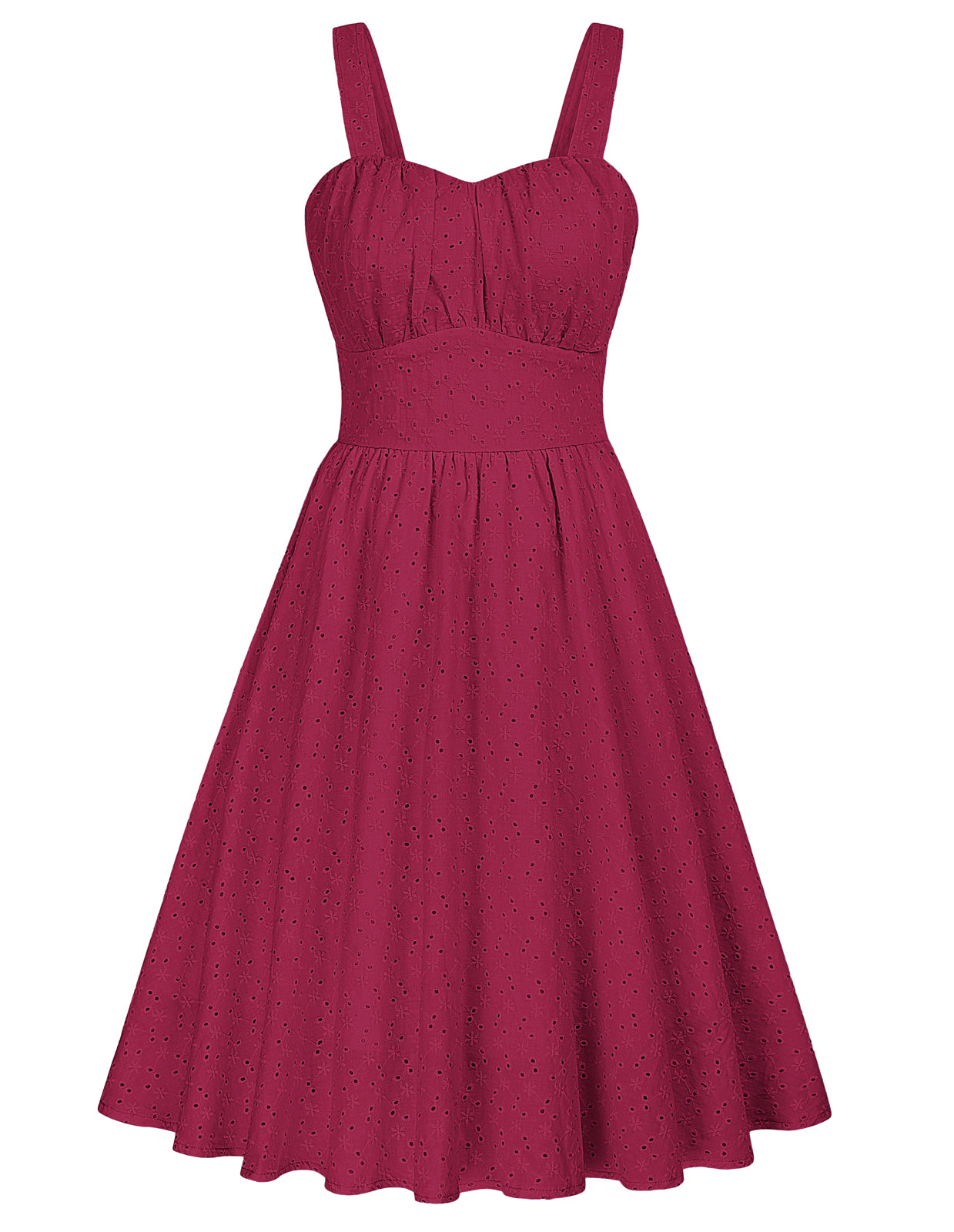belle poque Fans Look of Two-Way Defined Waist Dress Ruched Bodice A-Line Dress Pink