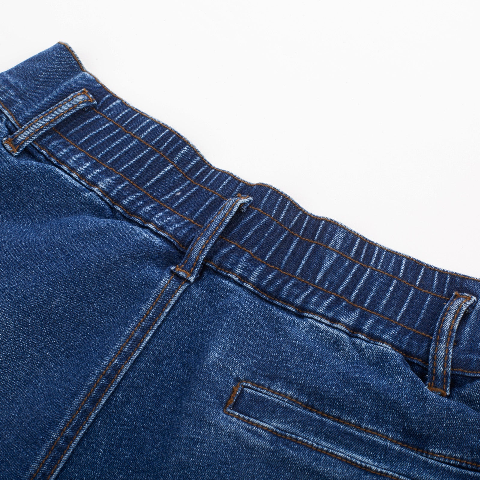 belle poque Bermuda Shorts Elastic Waist Wide Leg Shorts with Pockets & Belts