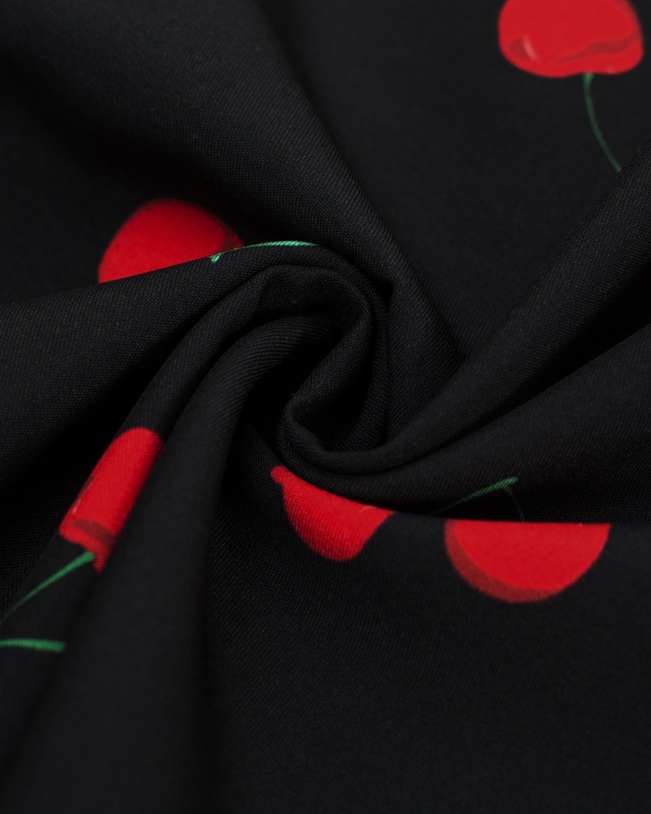 belle poque Vintage Strawberry Patterns Front Slit Dress Puffed Short Sleeve Sweetheart Neck Dress