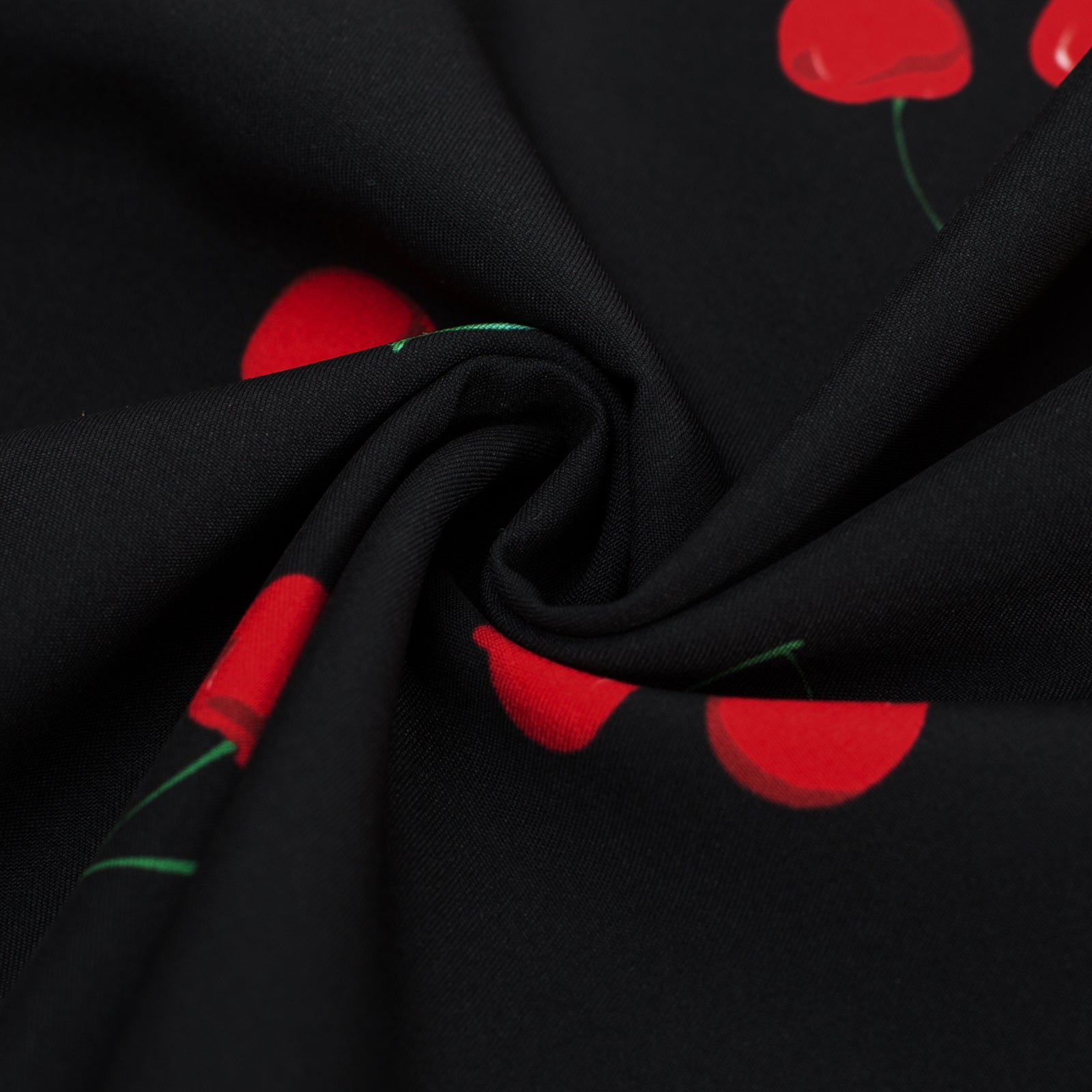 belle poque Vintage Strawberry Patterns Front Slit Dress Puffed Short Sleeve Sweetheart Neck Dress