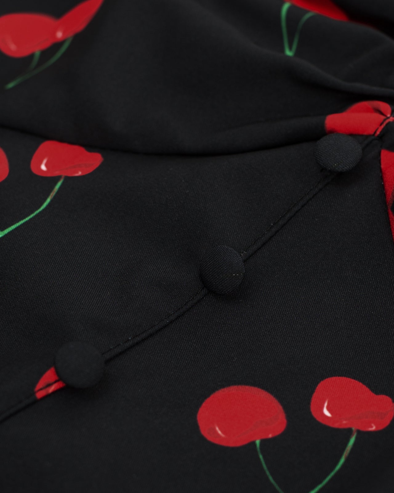 belle poque Vintage Strawberry Patterns Front Slit Dress Puffed Short Sleeve Sweetheart Neck Dress