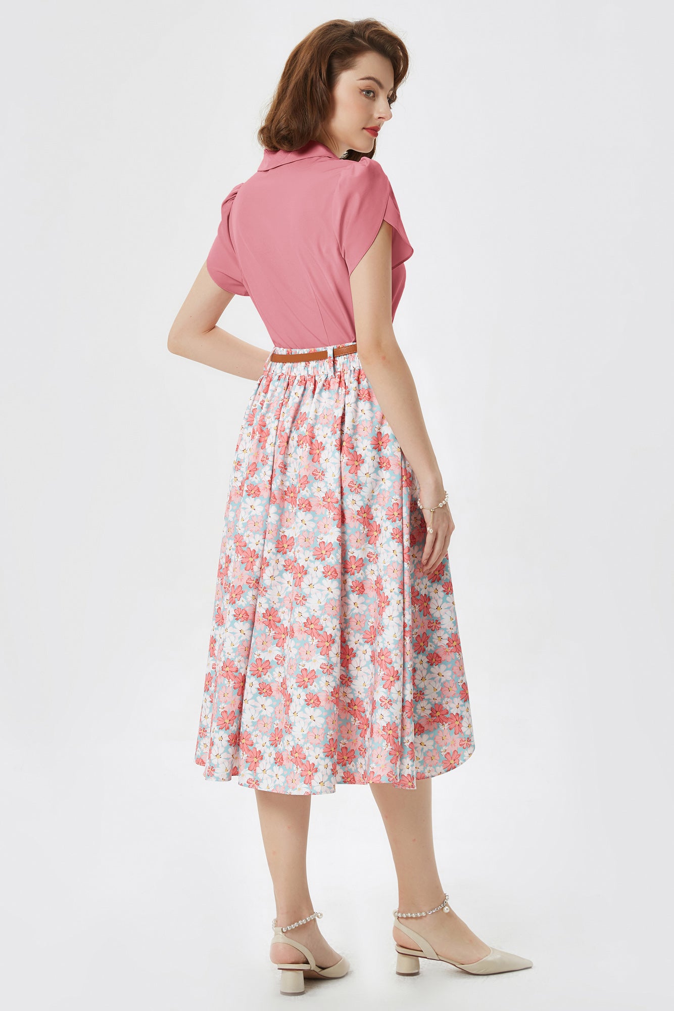 belle poque Business Casual Shirts Tops Summer Button Blouse for Women