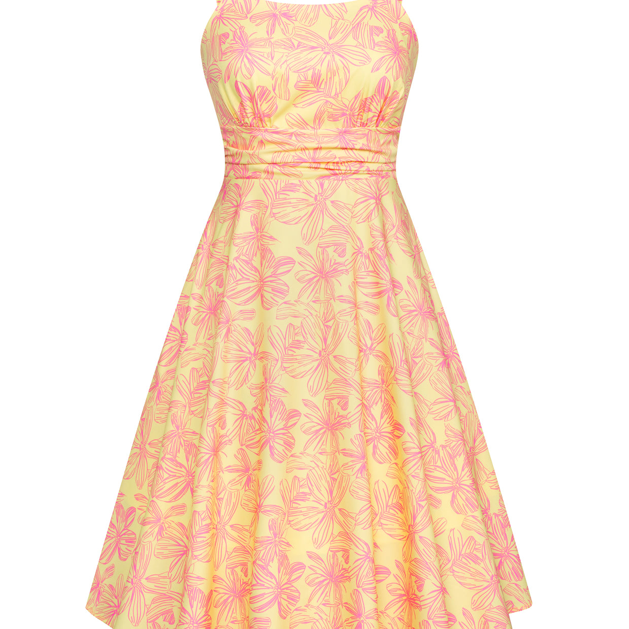 belle poque Summer Slip Dresses for Women Spaghetti Strap Midi Sun Dress Cute Casual Dress with Pockets Yellow