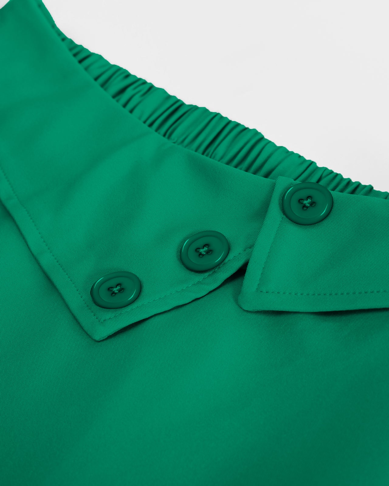 belle poque Vintage A-Line Skirt High Waisted Midi Skirt with Pockets & Buttons