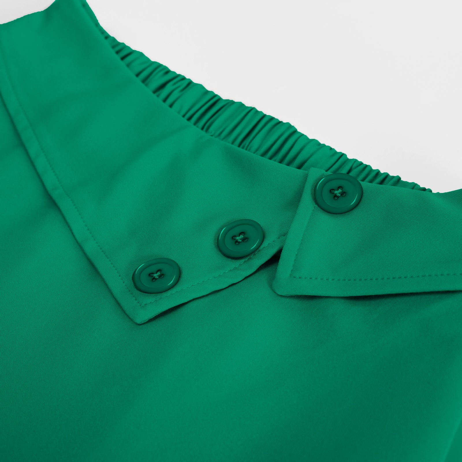 belle poque Vintage A-Line Skirt High Waisted Midi Skirt with Pockets & Buttons