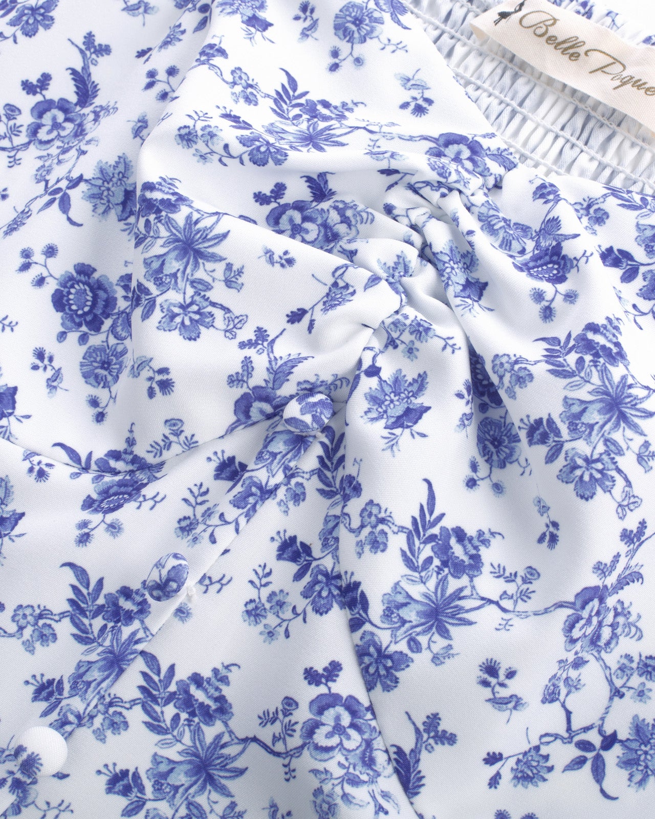 belle poque Vintage Strawberry Patterns Front Slit Dress Puffed Short Sleeve Sweetheart Neck Dress