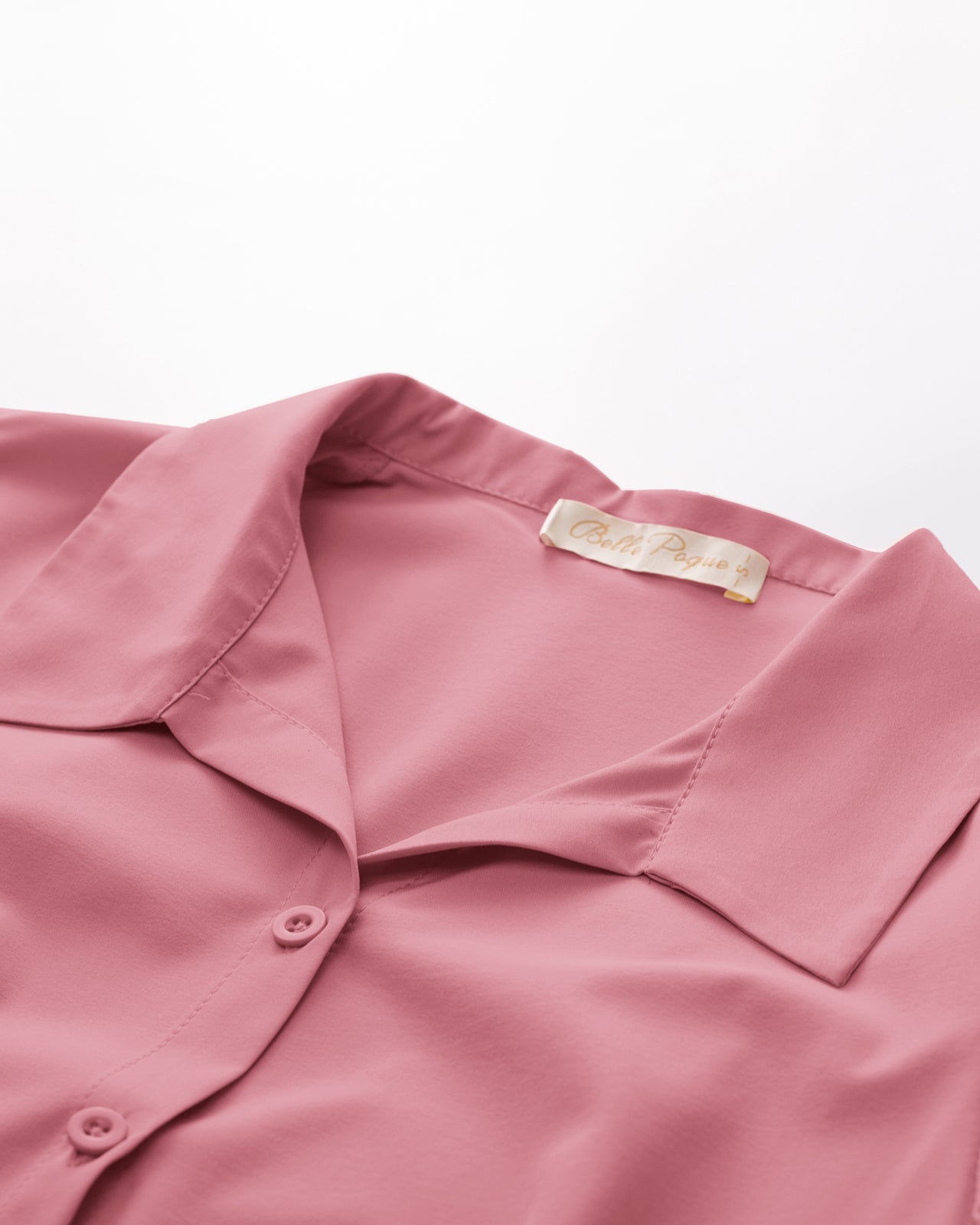 belle poque Business Casual Shirts Tops Summer Button Blouse for Women