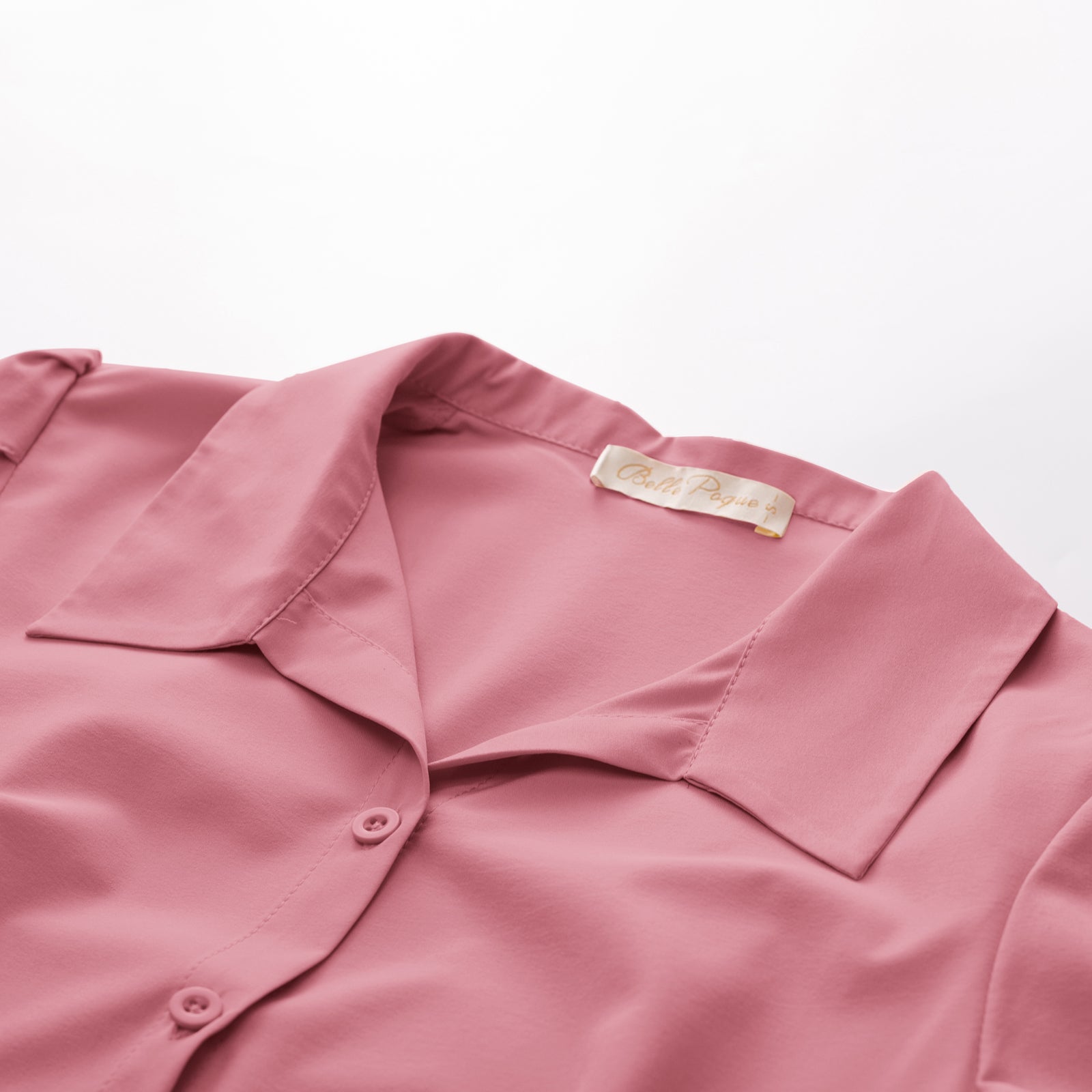 belle poque Business Casual Shirts Tops Summer Button Blouse for Women