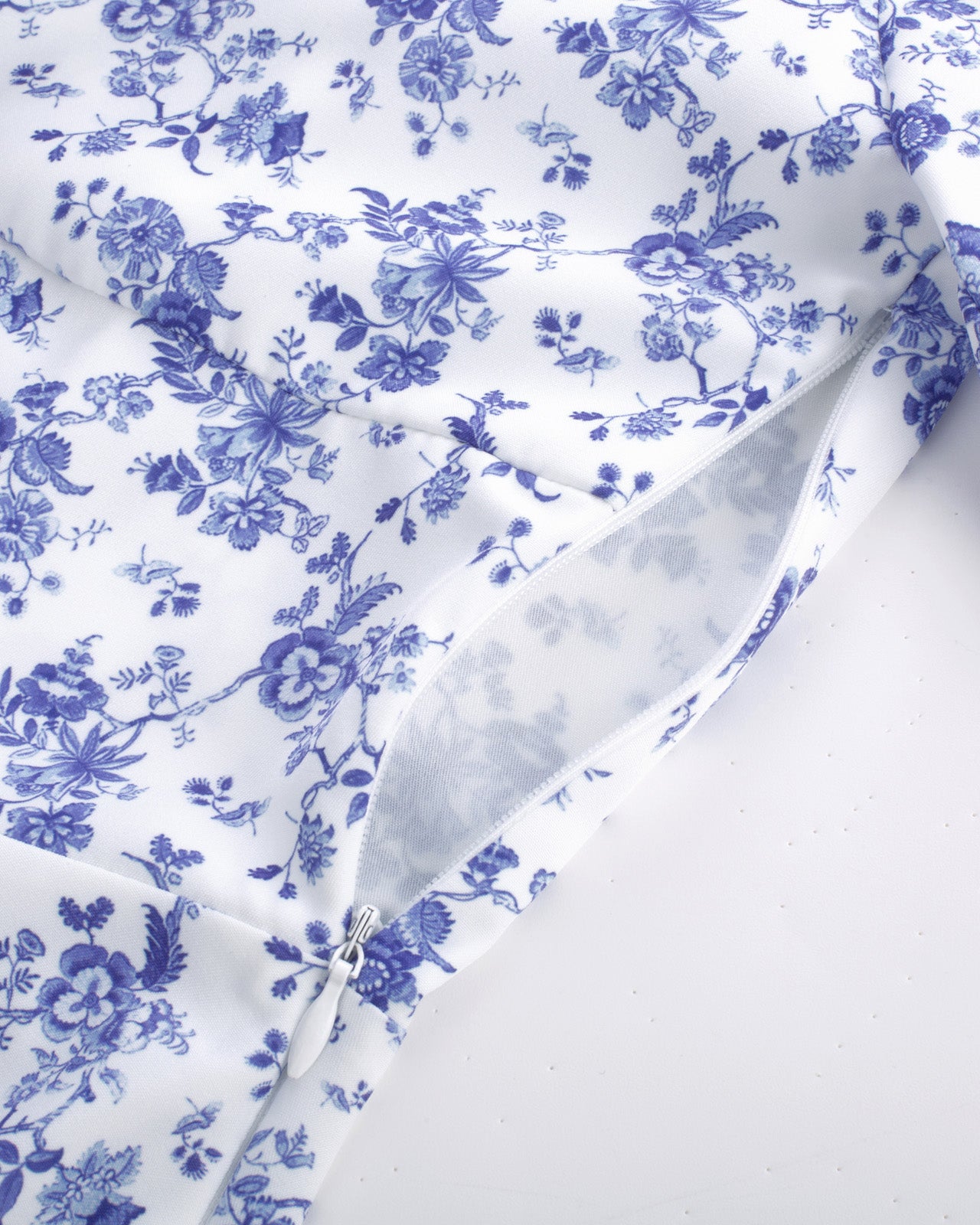 belle poque Vintage Strawberry Patterns Front Slit Dress Puffed Short Sleeve Sweetheart Neck Dress