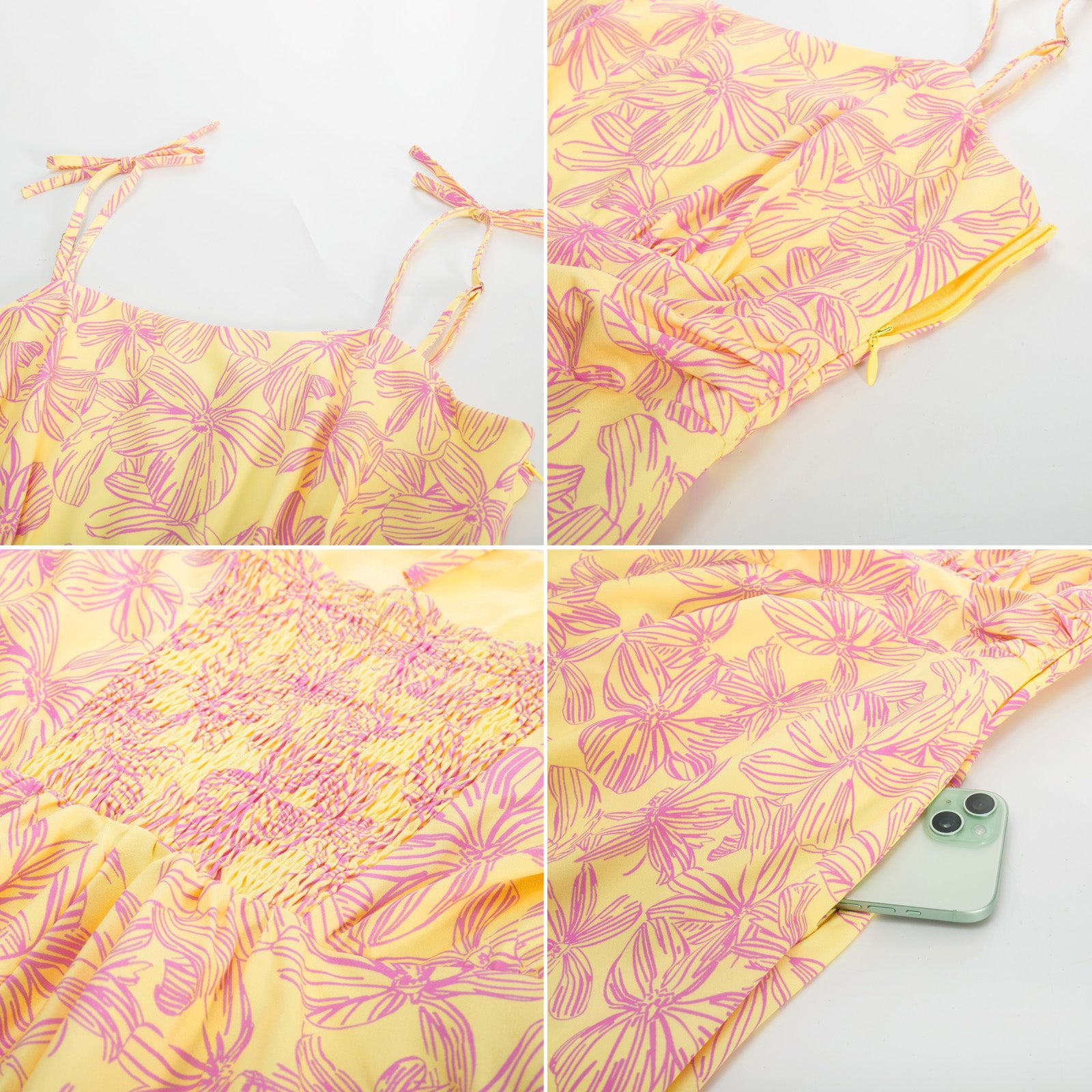 belle poque 2025 Summer Dresses for Women Midi Sun Dress Cute Casual Dress with Pockets