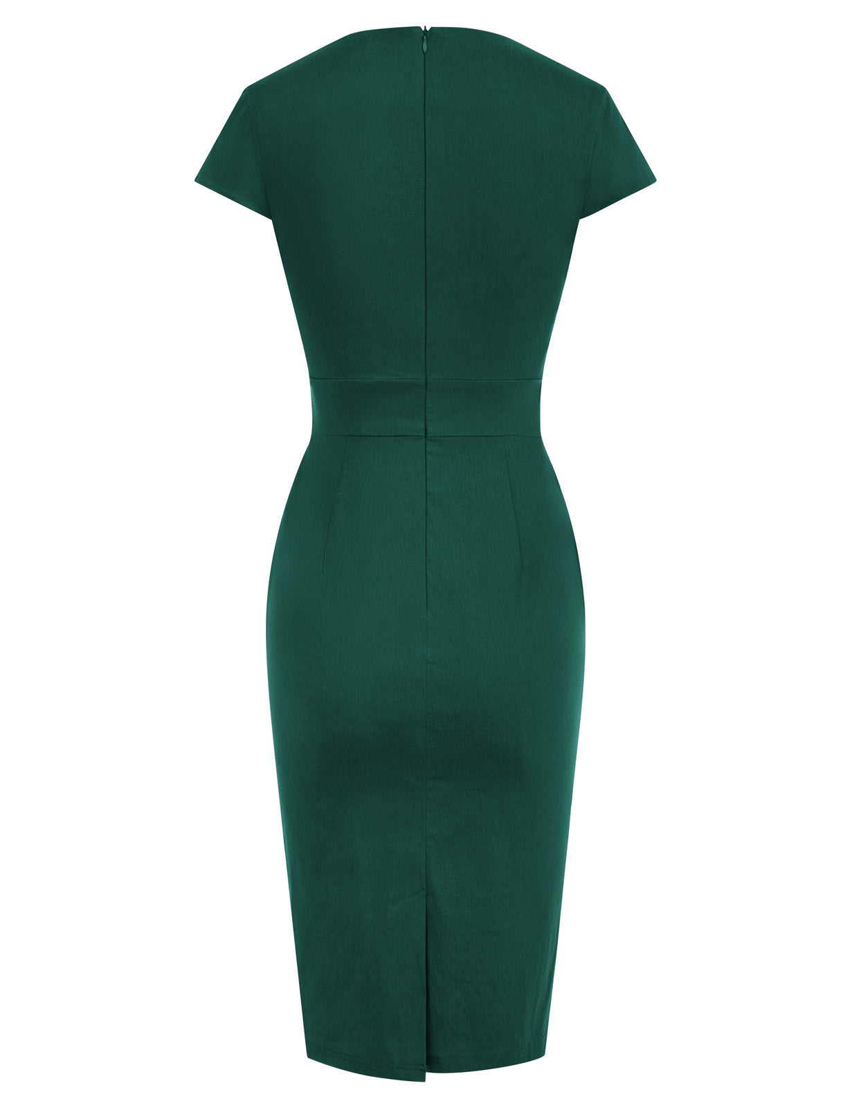 belle poque Vintage Cap Sleeve High Stretchy Hips-Wrapped Bodycon Pencil Dress