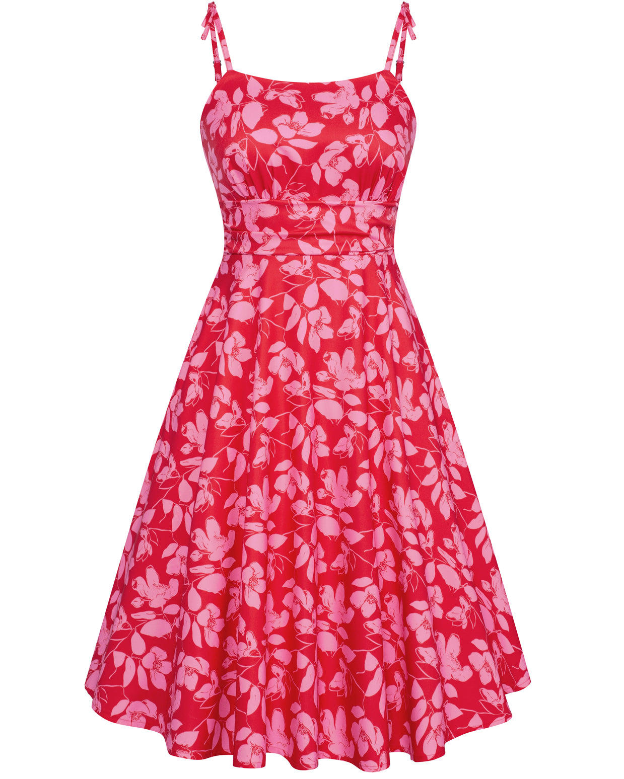 belle poque Summer Slip Dresses for Women Spaghetti Strap Midi Sun Dress Cute Casual Dress with Pockets Red