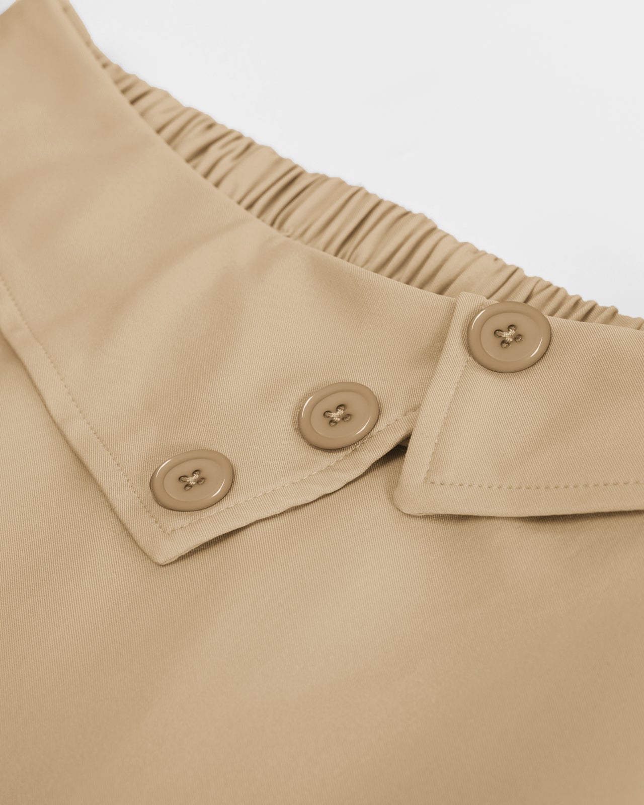 belle poque Vintage A-Line Skirt High Waisted Midi Skirt with Pockets & Buttons