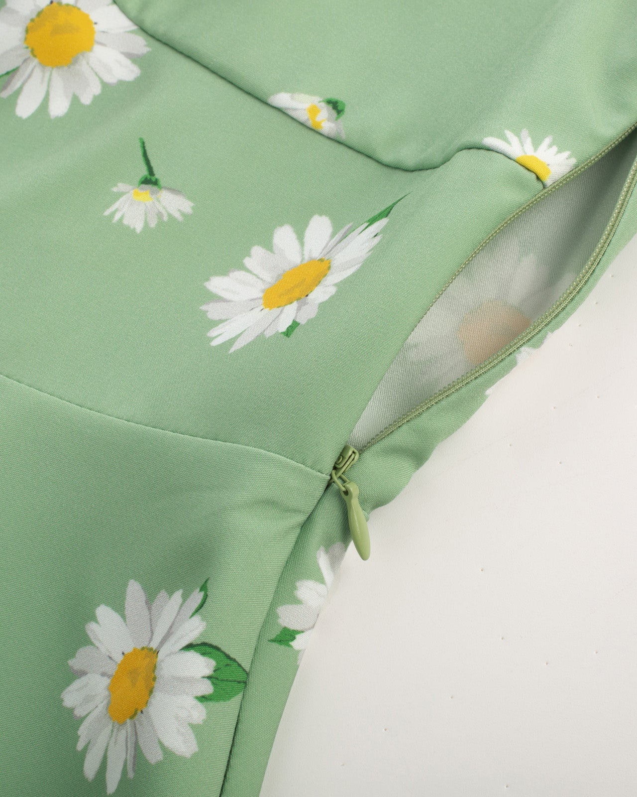 belle poque Vintage Strawberry Patterns Front Slit Dress Puffed Short Sleeve Sweetheart Neck Dress