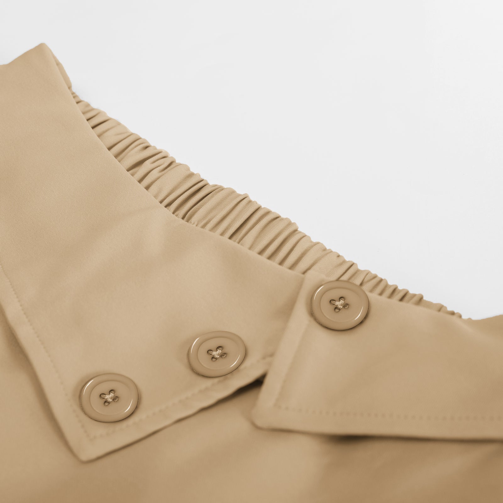 belle poque Vintage A-Line Skirt High Waisted Midi Skirt with Pockets & Buttons