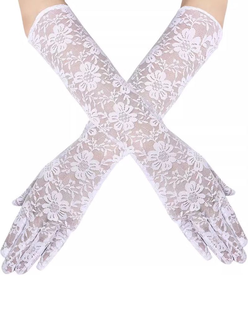 belle poque Lace Gloves Long Sexy Dress Gloves Accessories