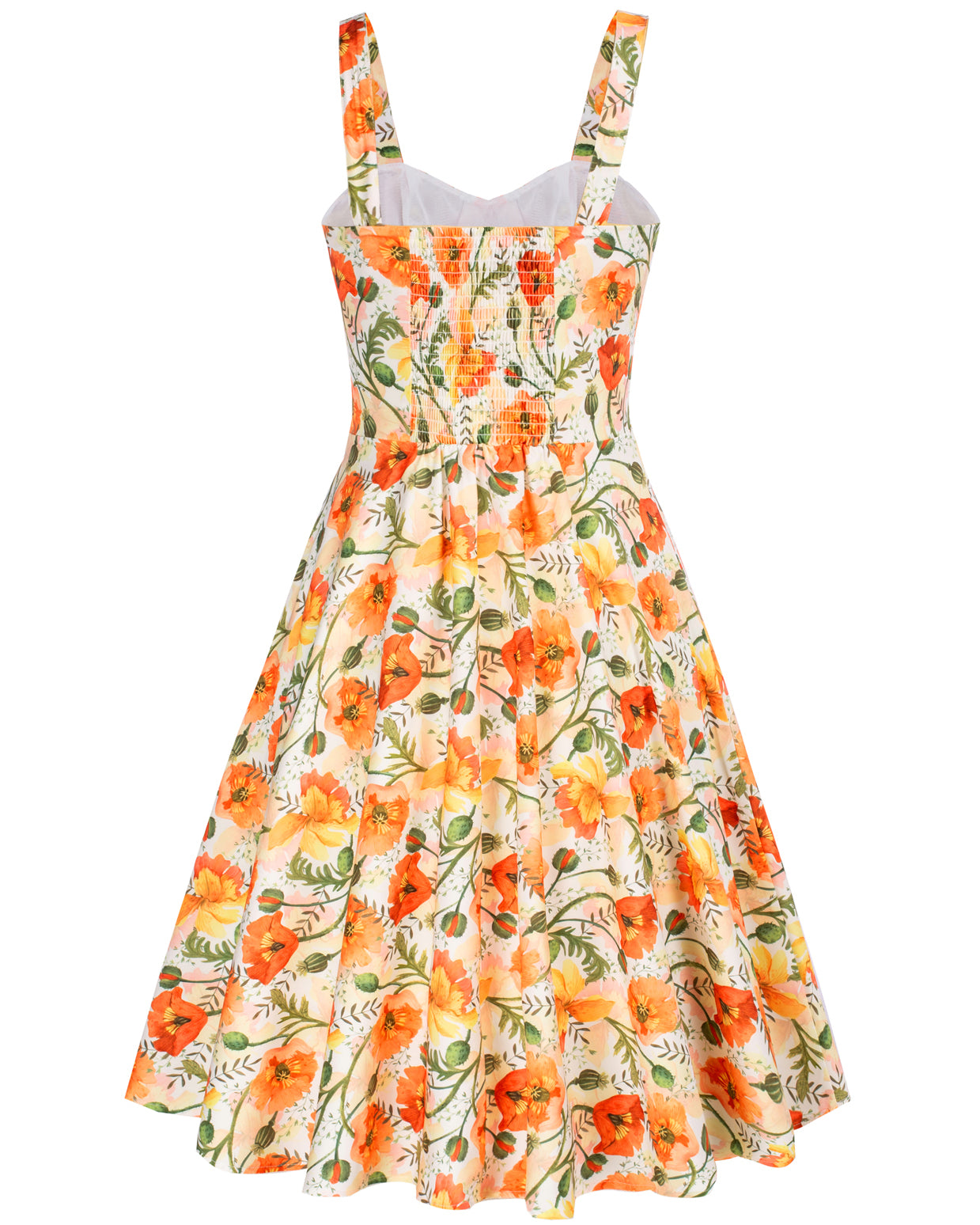 belle poque Vintage Two-Way Defined Waist Dress Ruched Bodice Flared A-Line Dress