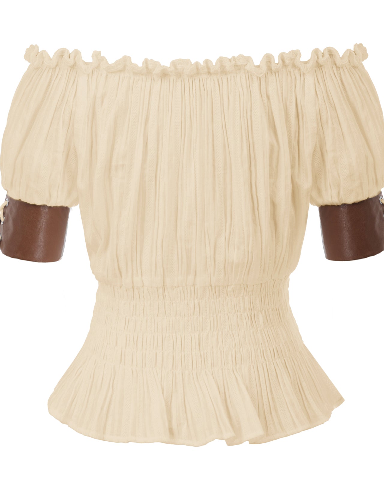 belle poque Steampunk Victorian Half Sleeve Boho Off Shoulder Pirate Tops