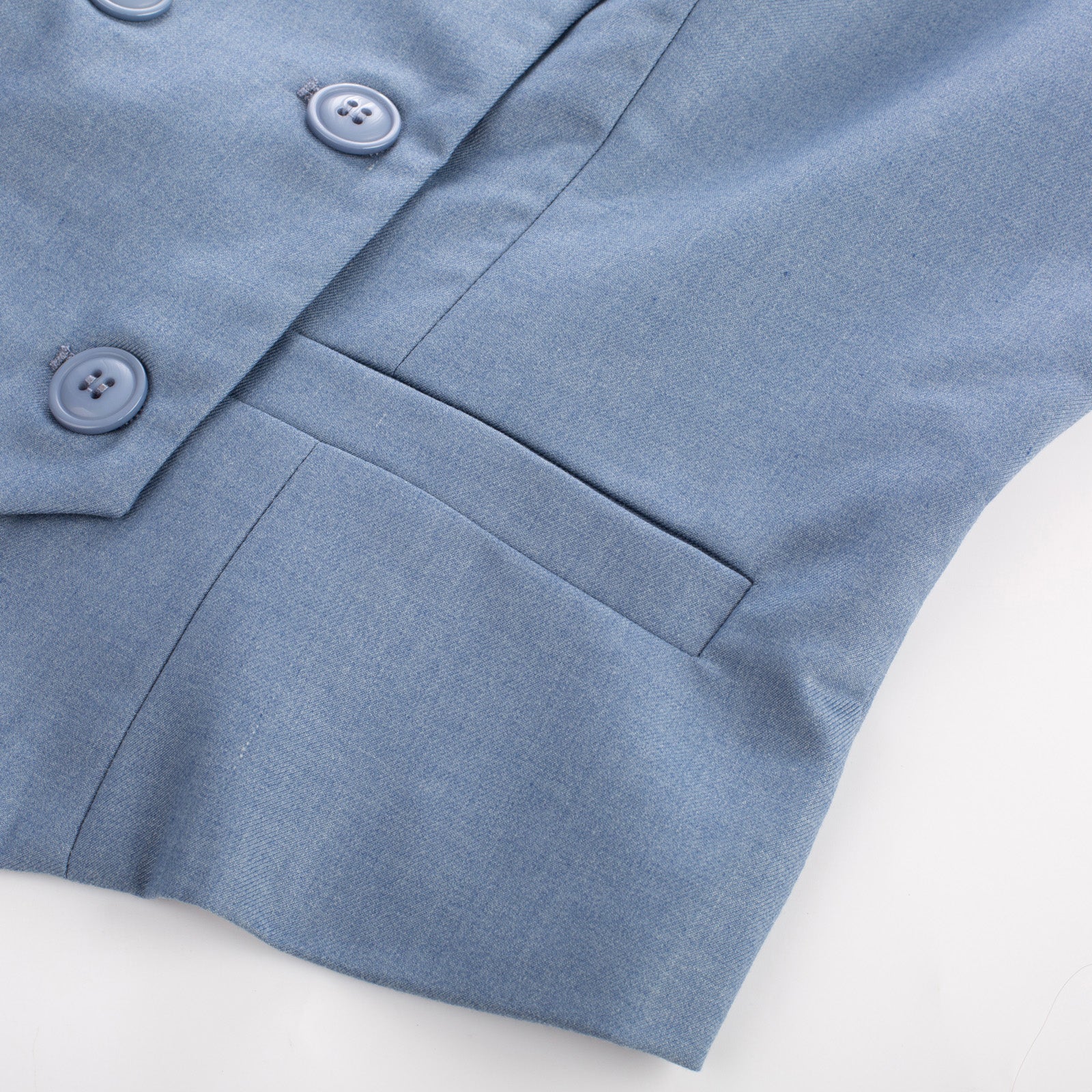 belle poque Double Breasted Waistcoat Vintage Lapel Collar Vest Coat with 2 Pockets