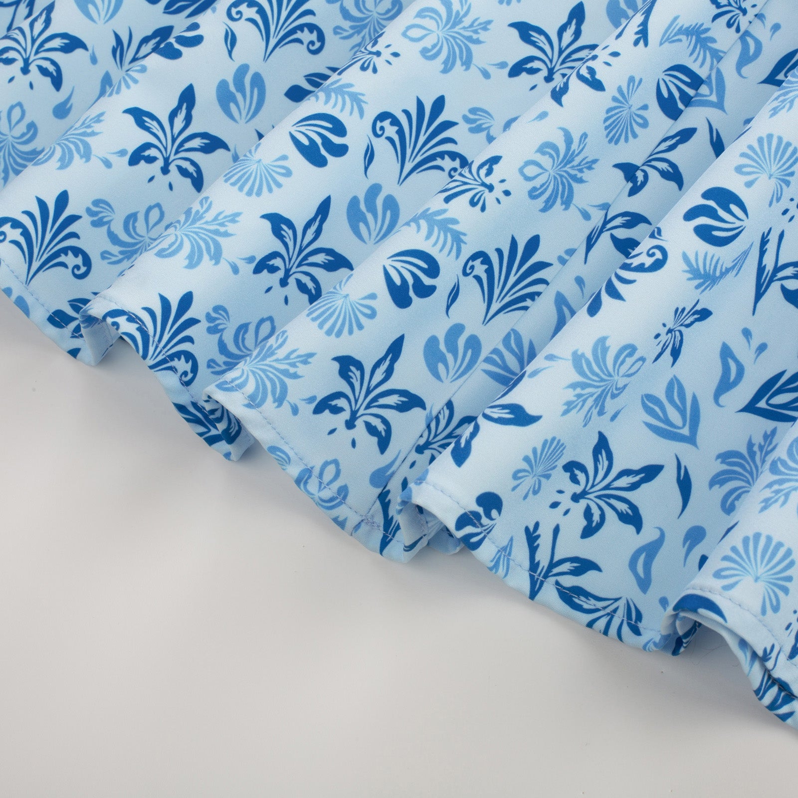 belle poque Vintage Daisy Flower Print Cottagecore Cocktail Dresses Square Neck Puff Sleeve Dress with Pockets