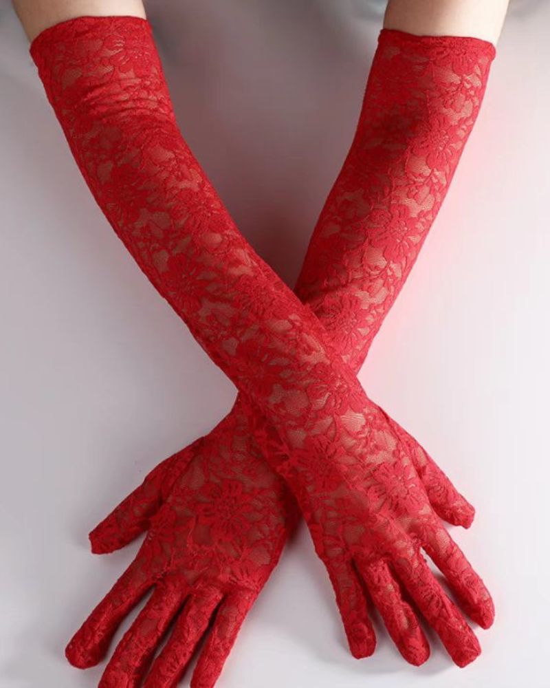 belle poque Lace Gloves Long Sexy Dress Gloves Accessories