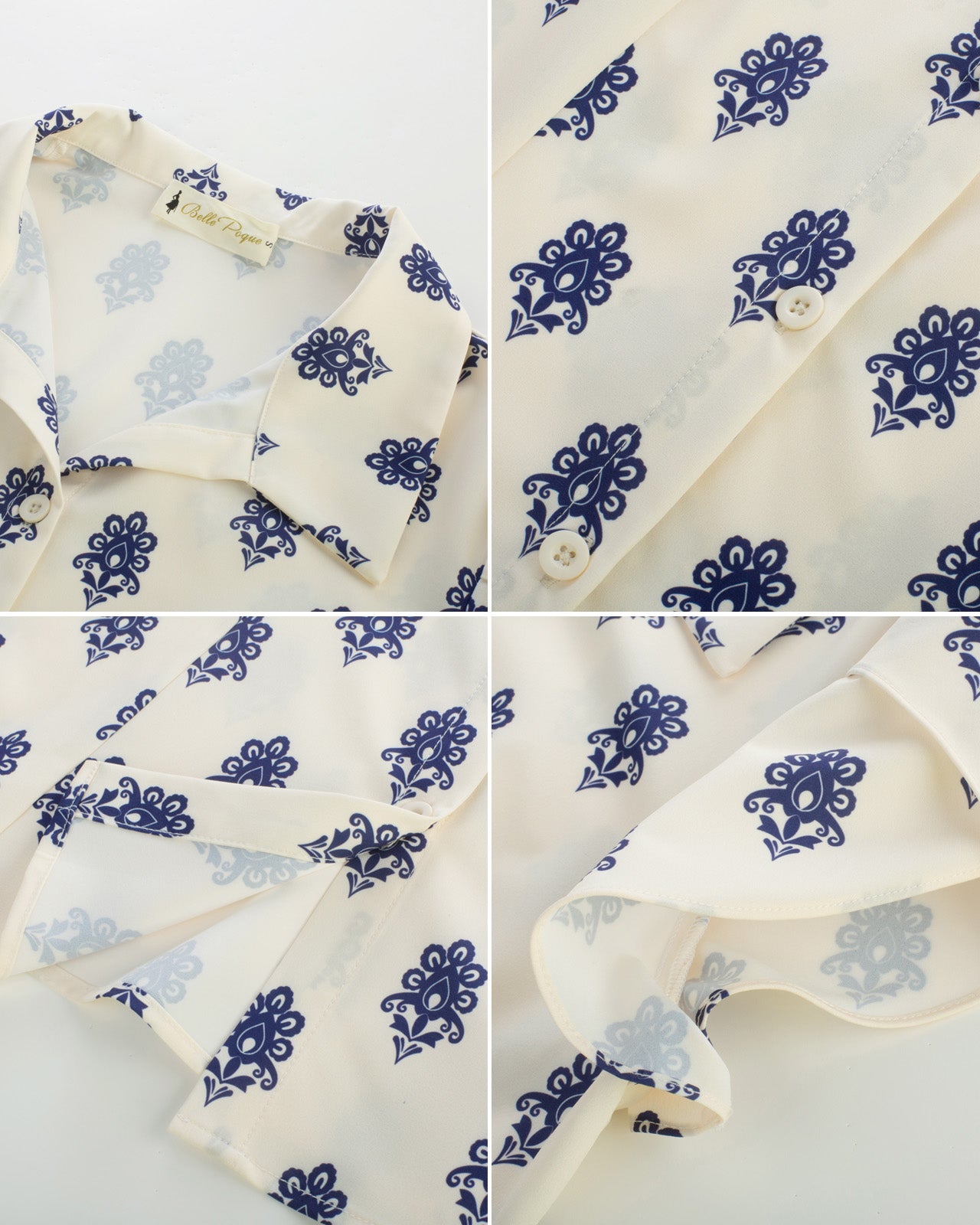 belle poque Business Casual Shirts Tops Summer Button Blouse for Women