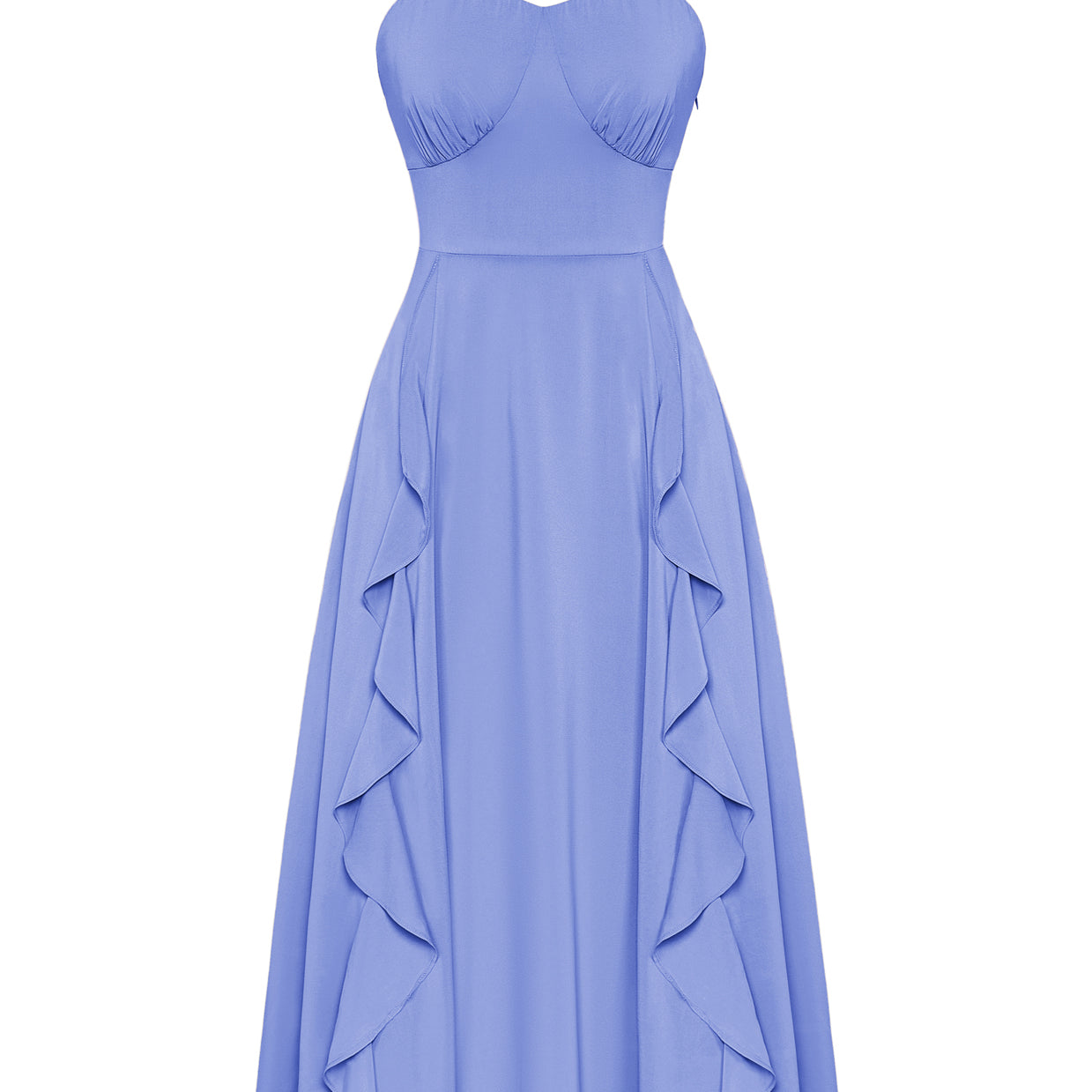 belle poque Sun Dresses for Women 2025 Boho Midi Fairy Wedding Guest Dresses Lavy blue