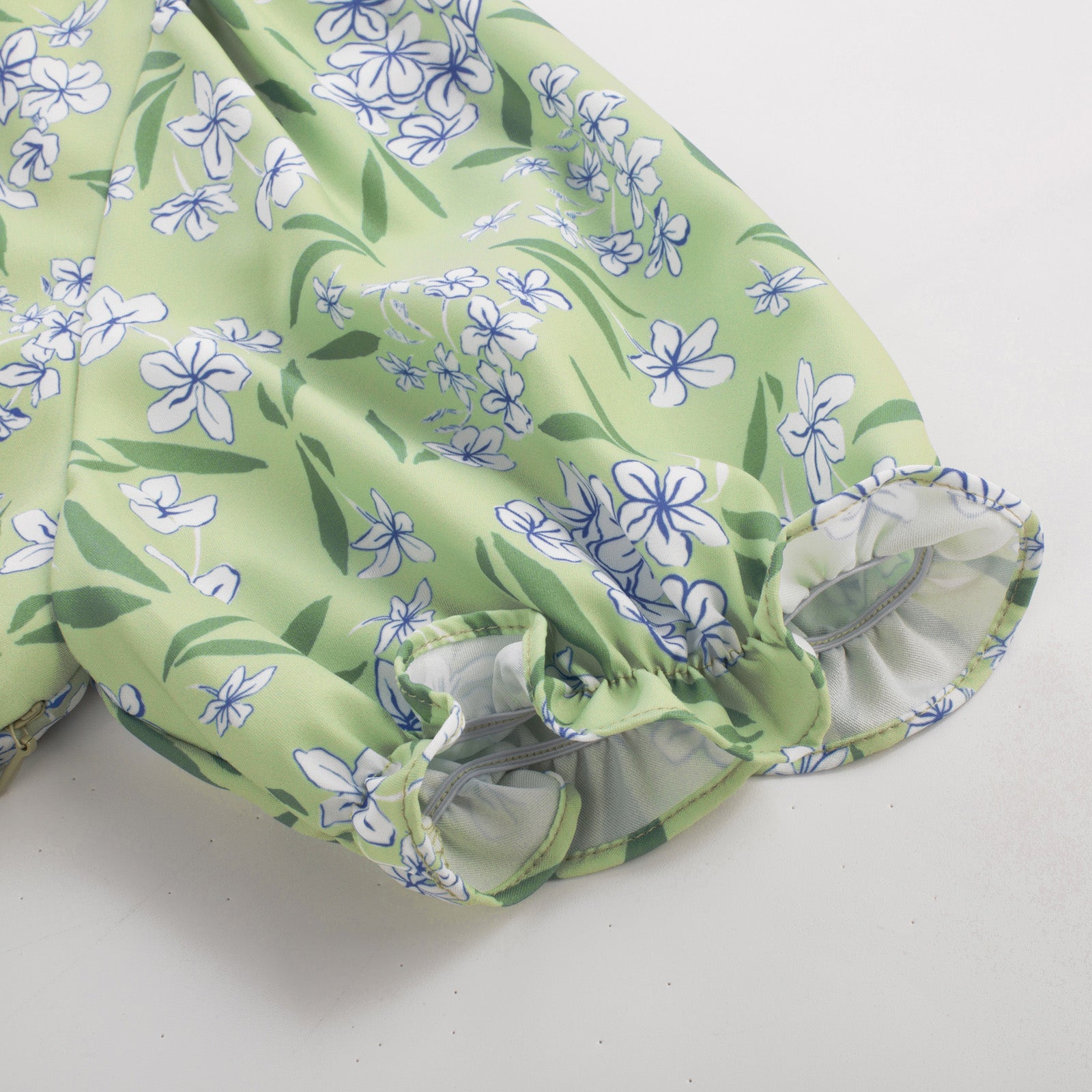 belle poque Vintage Daisy Flower Print Cottagecore Cocktail Dresses Square Neck Puff Sleeve Dress with Pockets