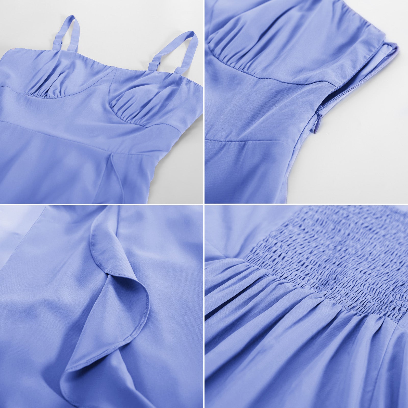 belle poque Sun Slip Dresses for Women Boho Maxi Dresses Casual Spaghetti Ruffle Dress