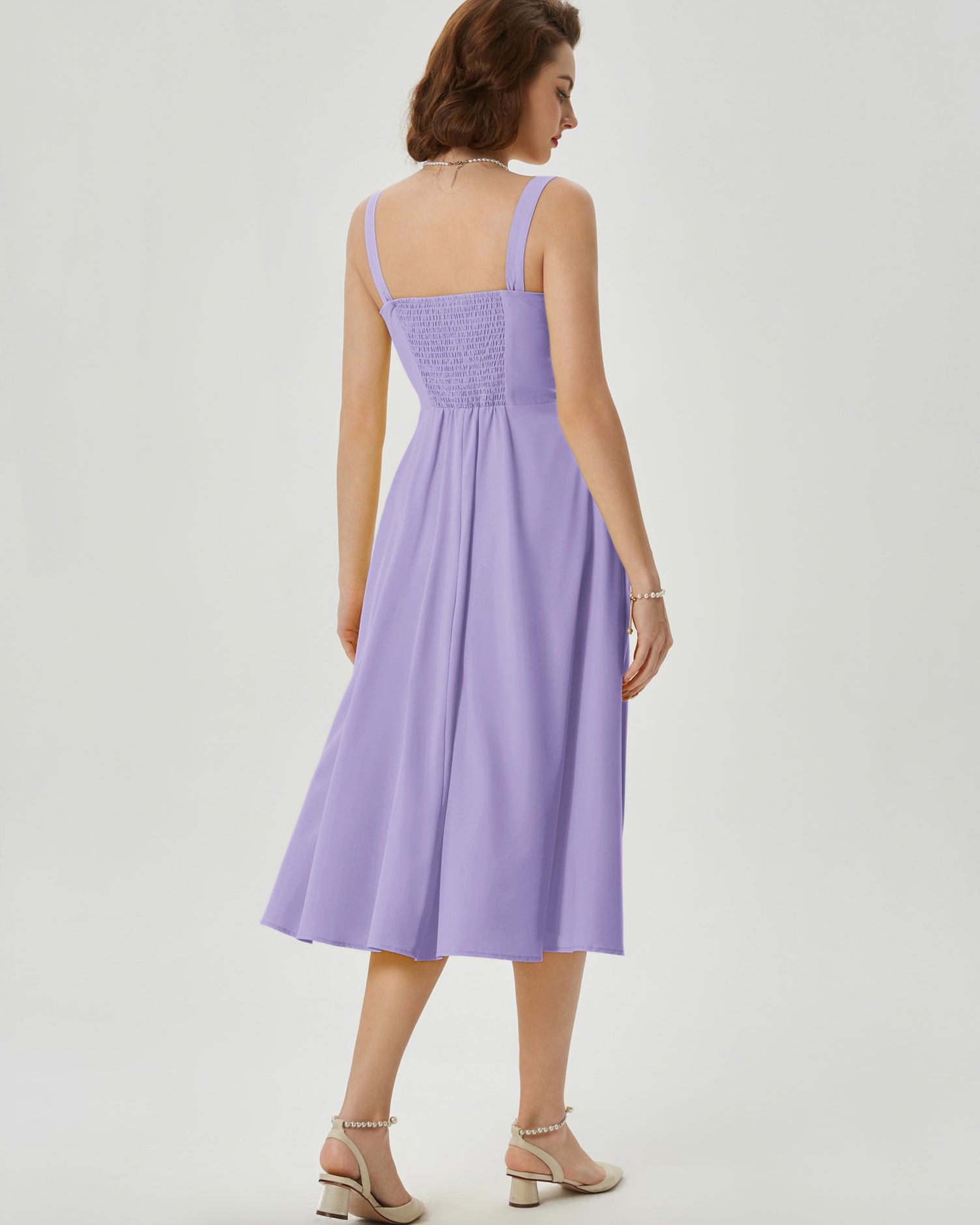 belle poque Vintage 1950s Cocktail Dress Ruched Slit A Line Swing Dress with Pockets
