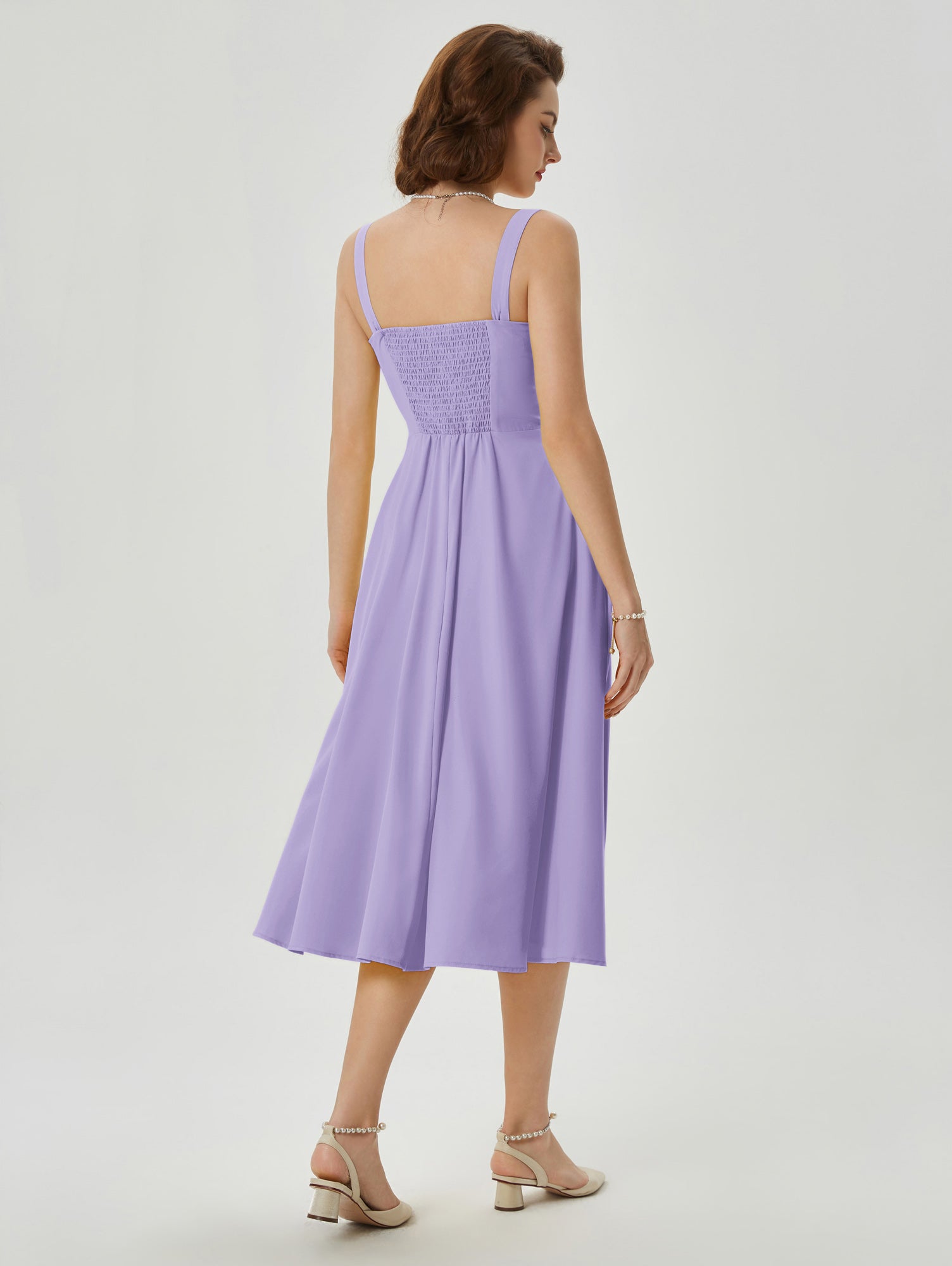 belle poque Vintage Strawberry Patterns Cocktail Dress Sleeveless Spaghetti Strap Ruched Slit A Line Swing Dress with Pockets