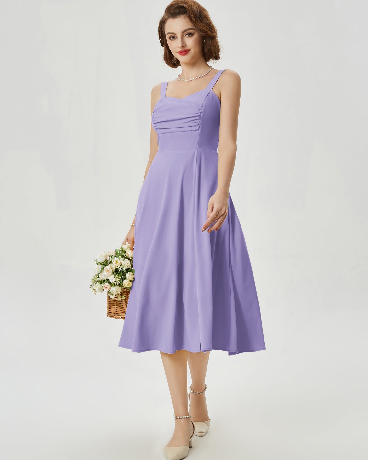 belle poque Vintage 1950s Cocktail Dress Ruched Slit A Line Swing Dress with Pockets