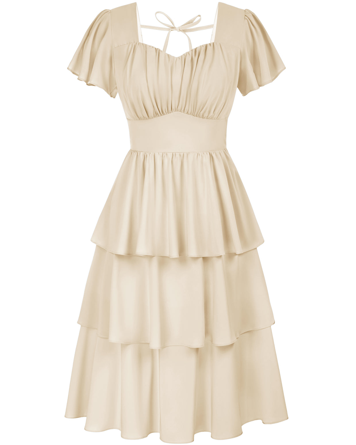 belle poque Floral Print Tiered Ruffle Dress 2026 Summer Vintage A-line Swing Midi Dress