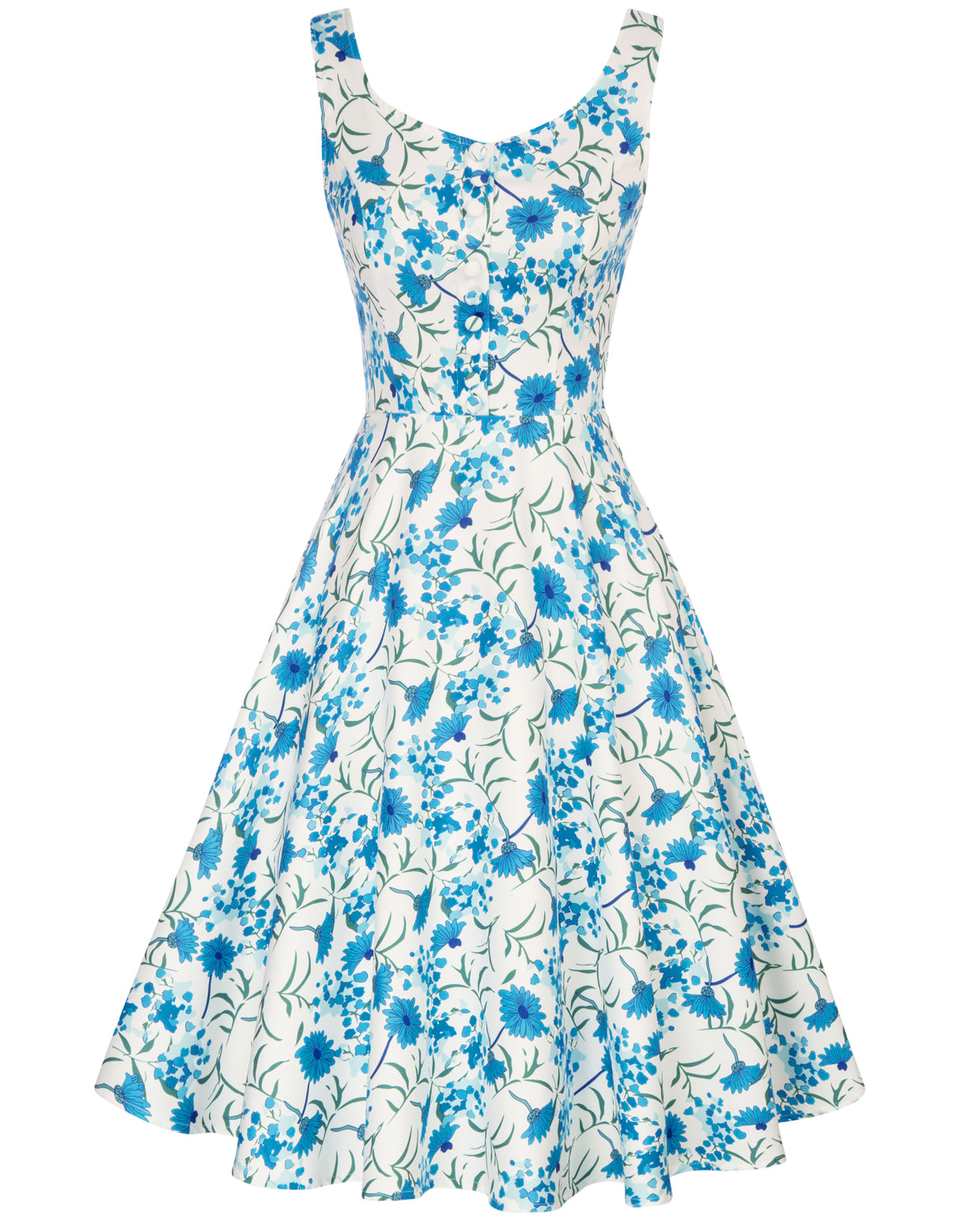 belle poque 1950s Retro Vintage Sleeveless Homecoming Dresses Cocktail Party Blue